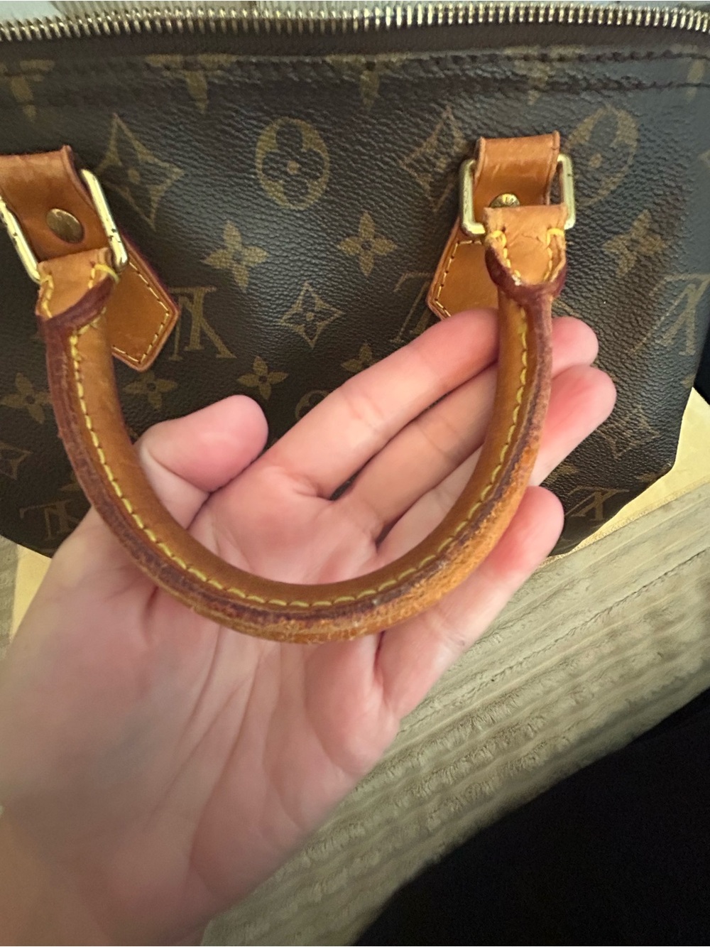 Louis Vuitton Monogram Leather Pull Tab - Brown - Picture 4 of 13